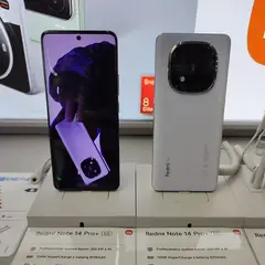 Redmi Note 14 Pro+ 5G, Ã¶nden ve arkadan, maÄŸaza standÄ±nda