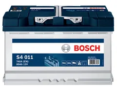 Bosch S4 Akü (S4 011), önden (lacivert kapak)