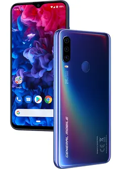 General Mobile GM 20 Pro, ön ve arka bir arada (mavi)