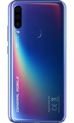 General Mobile GM 20 Pro, arkadan (mavi)