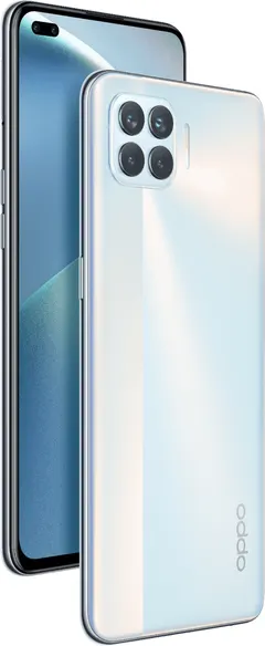 OPPO Reno4 Lite, önden ve arkadan bir arada (Crystal White)