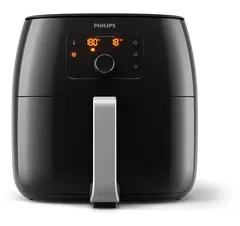 Philips Premium Airfryer XXL HD9650/90, önden, beyaz zemin (Siyah)