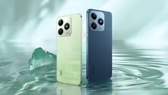 realme C63, arkadan, iki renk (Yeşil ve Mavi)