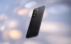 realme C75, arkadan, sade sahne (Siyah)