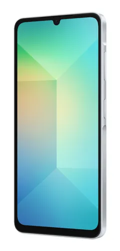 Galaxy A06 Mavi 128 GB, önden üç çeyrek (Mavi)
