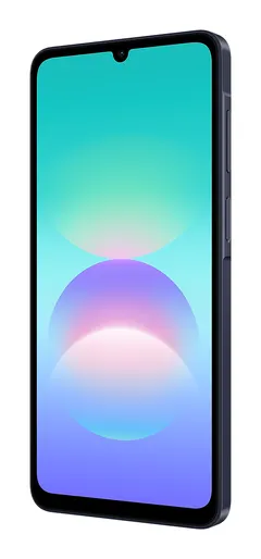 Samsung Galaxy A08, önden üç çeyrek (Lacivert)