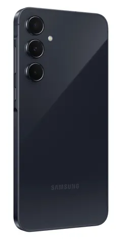 Galaxy A55 5G Lacivert 128 GB, arkadan üç çeyrek (Lacivert)