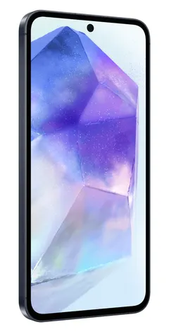Galaxy A55 5G Lacivert 128 GB, önden üç çeyrek (Lacivert)