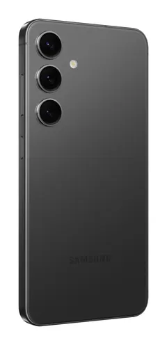 Samsung Galaxy S24, arkadan üç çeyrek (Siyah)