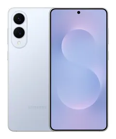 Samsung Galaxy S25 Edge, önden ve arkadan (Titanium Icyblue)