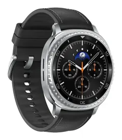 Samsung Galaxy Watch8 Classic 46 mm, önden üç çeyrek (sol) (Siyah)