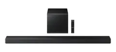 HW-QS700F Soundbar Ses Sistemi, set önden (soundbar, subwoofer, kumanda) (Siyah)