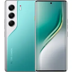 TECNO CAMON 40 Pro 5G, arkadan ve önden (ön+arka bir arada) (Yeşil)