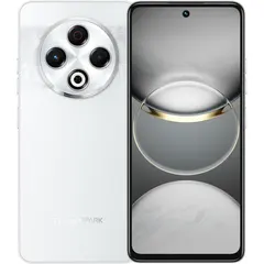 TECNO SPARK 30, arkadan ve önden (ön+arka bir arada) (Beyaz)