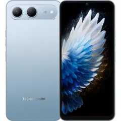 TECNO SPARK 40 5G, arkadan ve önden (ön+arka bir arada) (Mavi)
