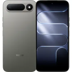TECNO SPARK 50 5G, arkadan ve önden (ön+arka bir arada) (Titanyum)