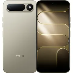 TECNO SPARK 50 5G, arkadan ve önden (ön+arka bir arada) (Şampanya)