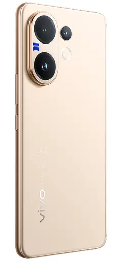 vivo V60, arkadan üç çeyrek (Altın Rengi)