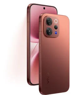 vivo V70, önden ve arkadan üç çeyrek (Kahverengi)