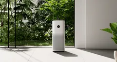 Xiaomi Smart Air Purifier 4 Pro, önden, ev ortamında (geniş sahne) (Beyaz)